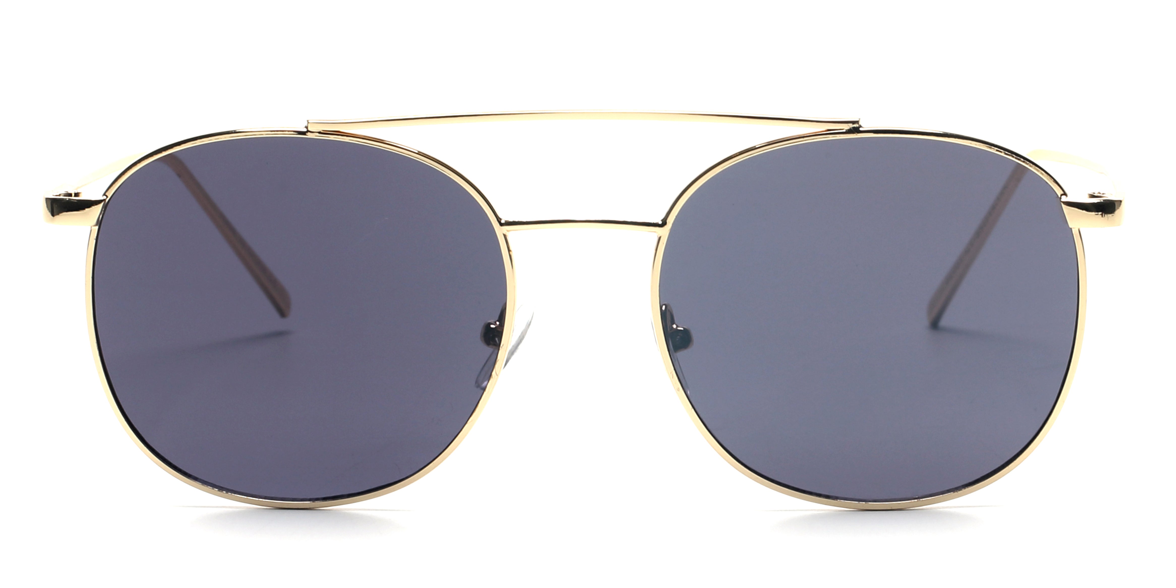 S2081 - Retro Circle Round brow-Bar Fashion Sunglasses - Iris Fashion Inc. | Wholesale Sunglasses and Glasses