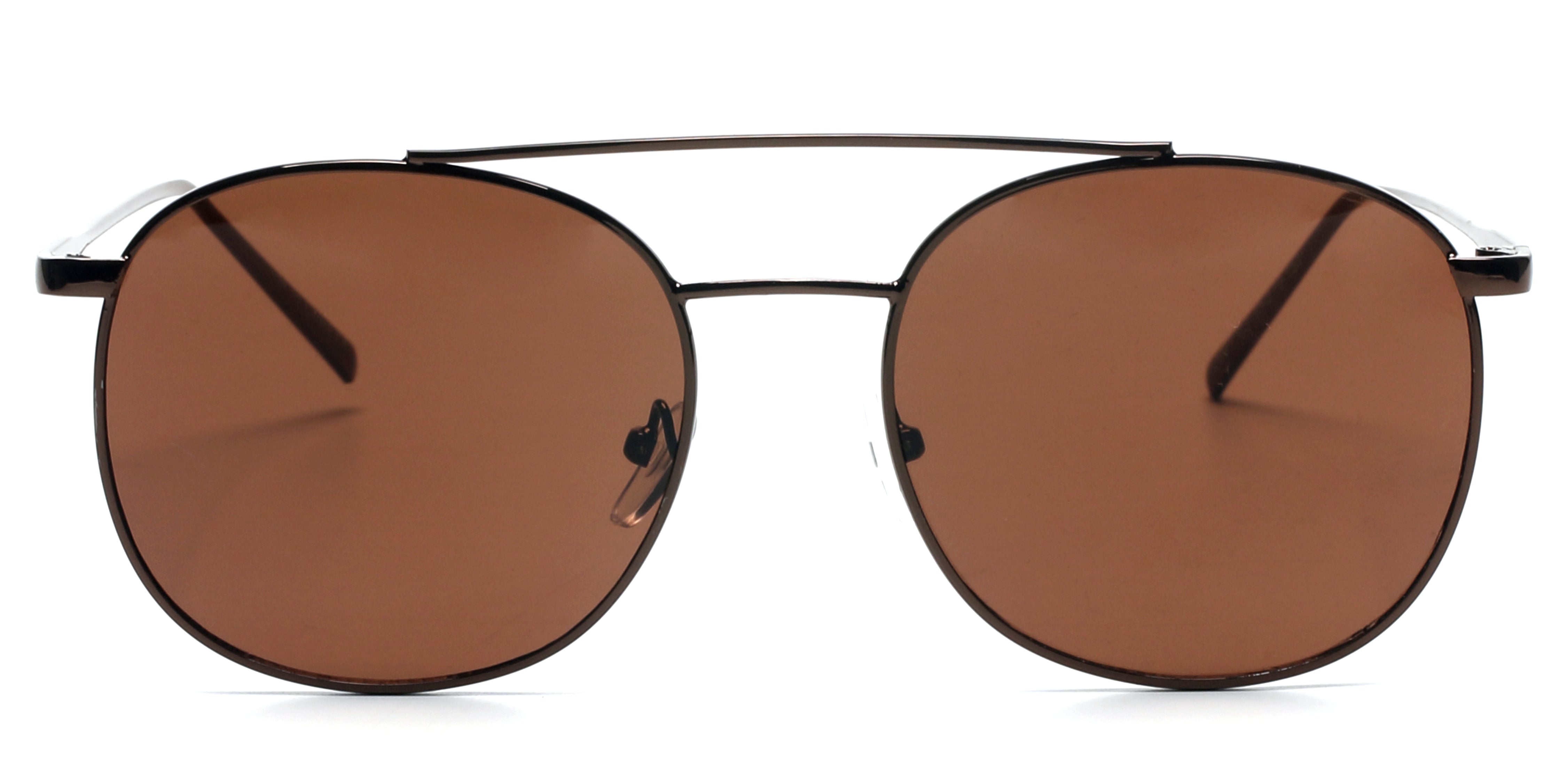 S2081 - Retro Circle Round brow-Bar Fashion Sunglasses - Iris Fashion Inc. | Wholesale Sunglasses and Glasses