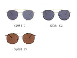 S2081 - Retro Circle Round brow-Bar Fashion Sunglasses - Iris Fashion Inc. | Wholesale Sunglasses and Glasses