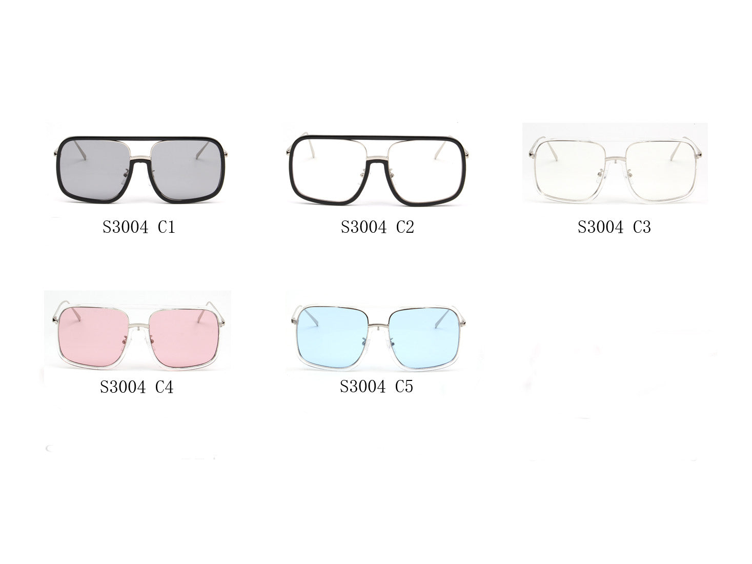 S3004 - Oversize Square Fashion Sunglasses - Iris Fashion Inc. | Wholesale Sunglasses and Glasses