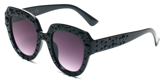 S5003 - Women Round Cateye Rhinestone Fashion Sunglasses - Iris Fashion Inc. | Wholesale Sunglasses and Glasses