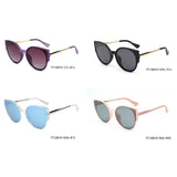 SHIVEDA-PT28059 - Women Round Cat Eye Polarized Sunglasses