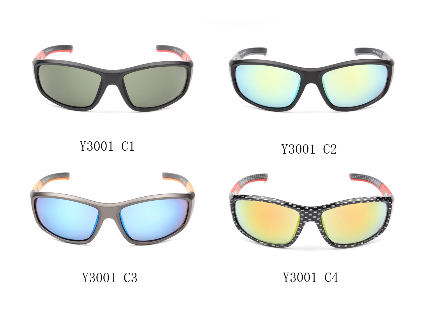 Y3001 - Men Sports Rectangular Sunglasses - Iris Fashion Inc. | Wholesale Sunglasses and Glasses