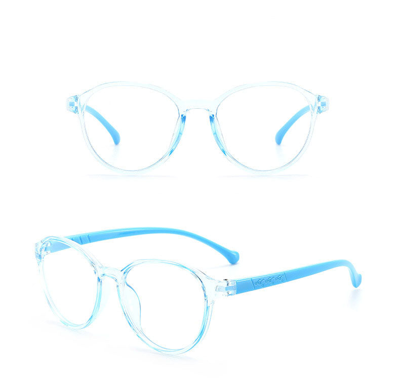 HK1002 - Kids Round Circle Fashion Blue Light Blocker Glasses