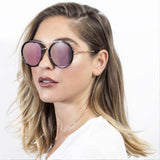 CA13 - Polarized Circle Round Brow-Bar Fashion Sunglasses - Iris Fashion Inc. | Wholesale Sunglasses and Glasses