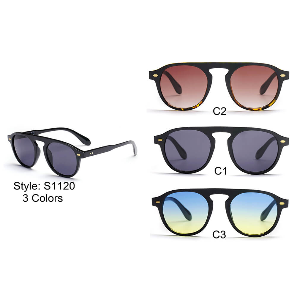 S1120 - Unisex Round Fashion Sunglasses - Iris Fashion Inc. | Wholesale Sunglasses and Glasses