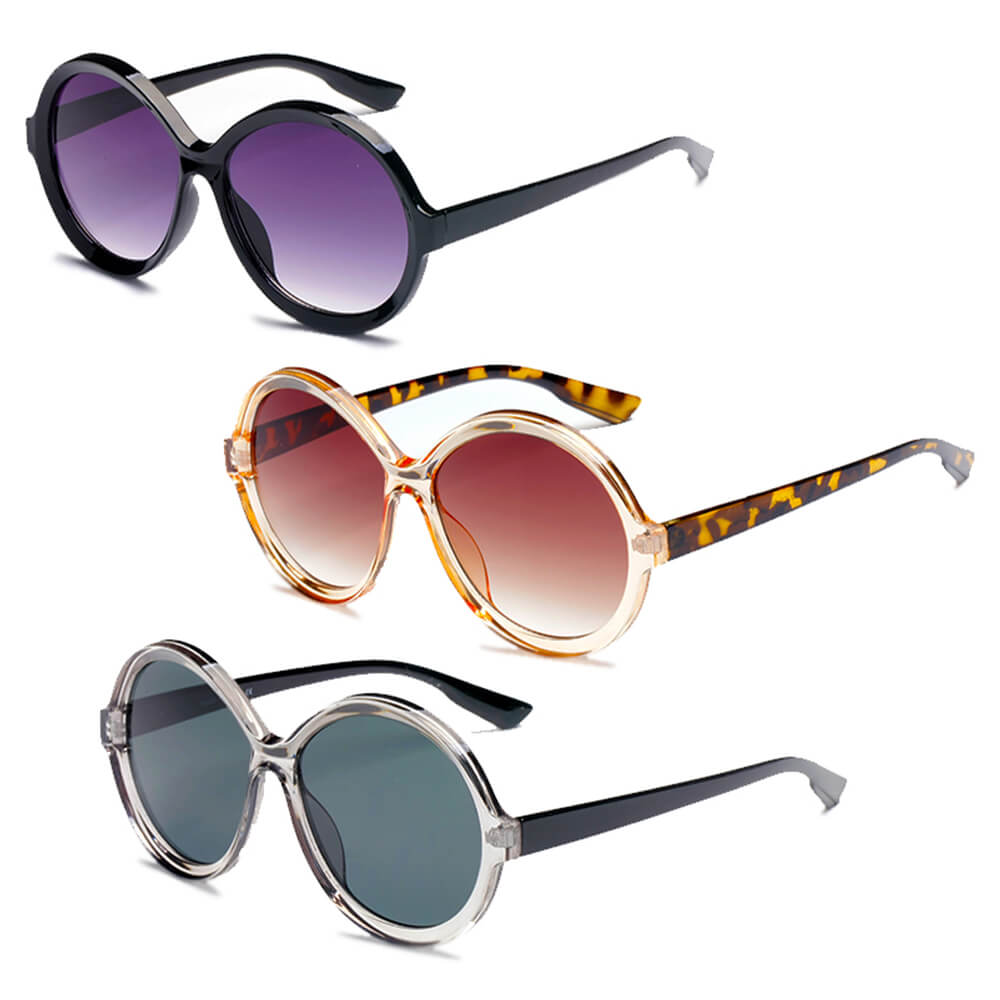 S1112 - Women Round Fashion Sunglasses - Iris Fashion Inc. | Wholesale Sunglasses and Glasses