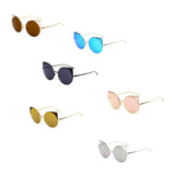 CA03 - Women Mirrored Lens Round Cat Eye Sunglasses - Iris Fashion Inc. | Wholesale Sunglasses and Glasses